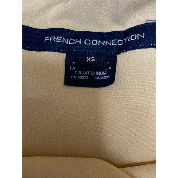 French Connection Gold Sequin Embellished Sleeveless Zip Tank Jumpsuit Romper XS - Picture 4 of 5